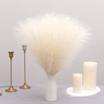 10 30PCS/lot Artificial Flowers Fluffy Pampas Grass Bouquet for Wedding Home Party Vase Decoration Boho Fake Plant Reed Flowers
