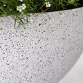 Large Hanging Planters for Outdoor Plants - 13 Inch Hanging Flower Pots Set of 2, Speckled White