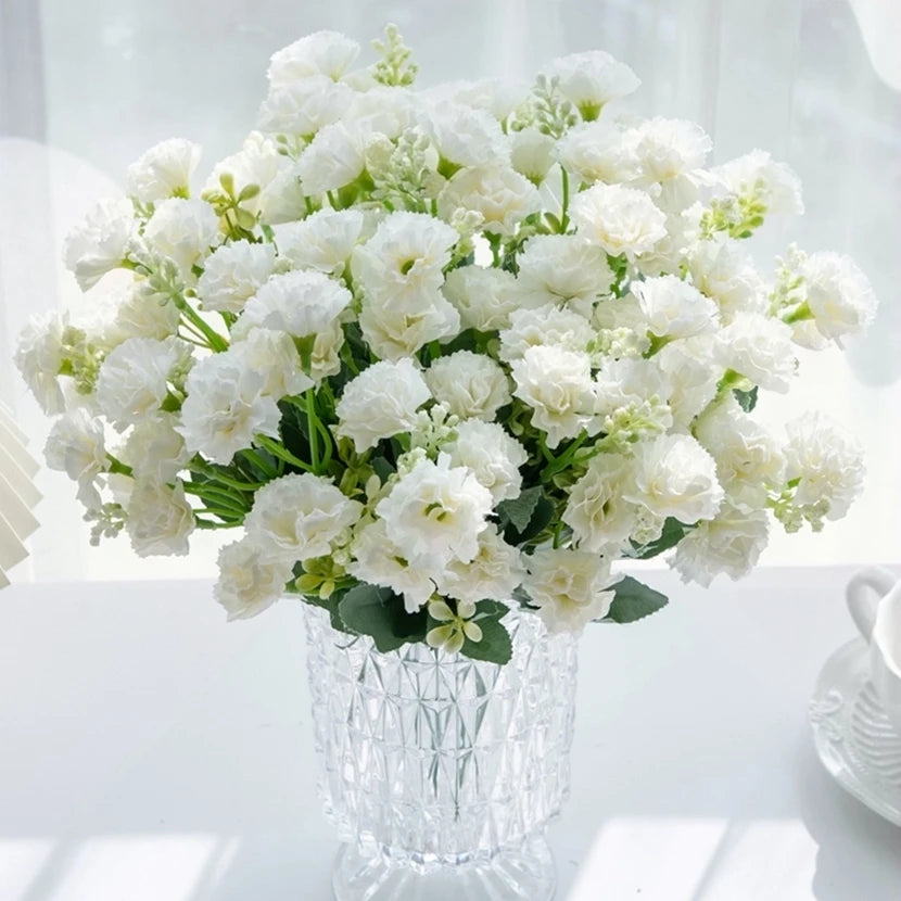 artificial flowers small carnation Christmas Wreath Home Needlework Handicraft Wedding arch Decor Artificial Flower Scrapbook
