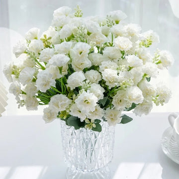 artificial flowers small carnation Christmas Wreath Home Needlework Handicraft Wedding arch Decor Artificial Flower Scrapbook
