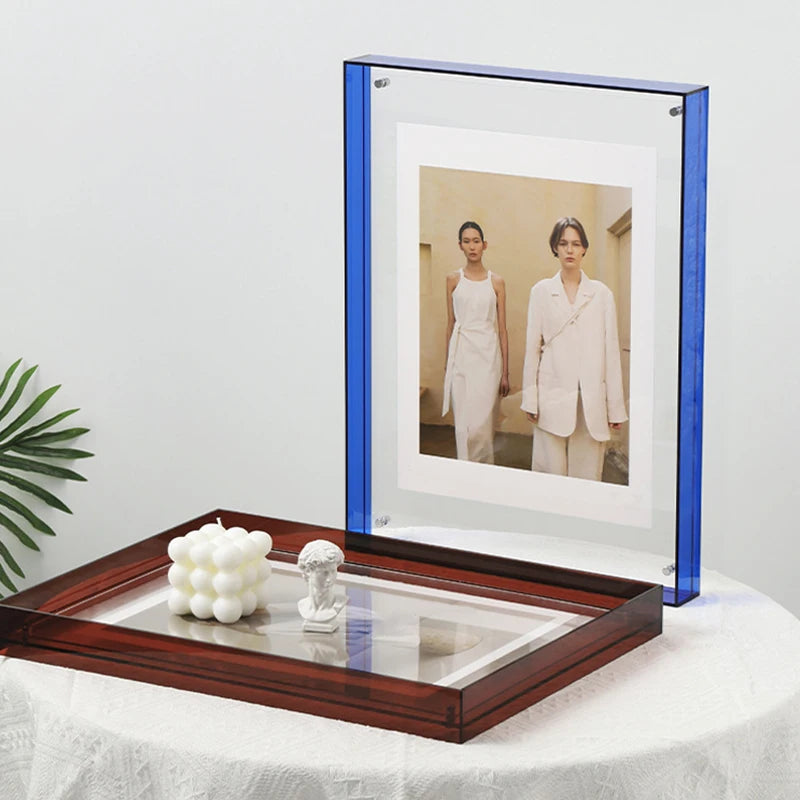 Transparent Acrylic Photo Frame For Living Room Office Home Decor DIY Poster Painting Table Wall Decoration